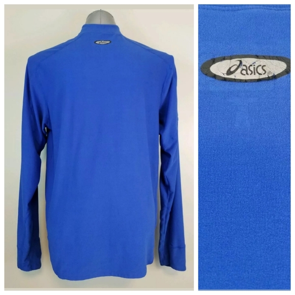 Asics XL Blue Semi-Fitted Light-Weight Pullover - Picture 5 of 7
